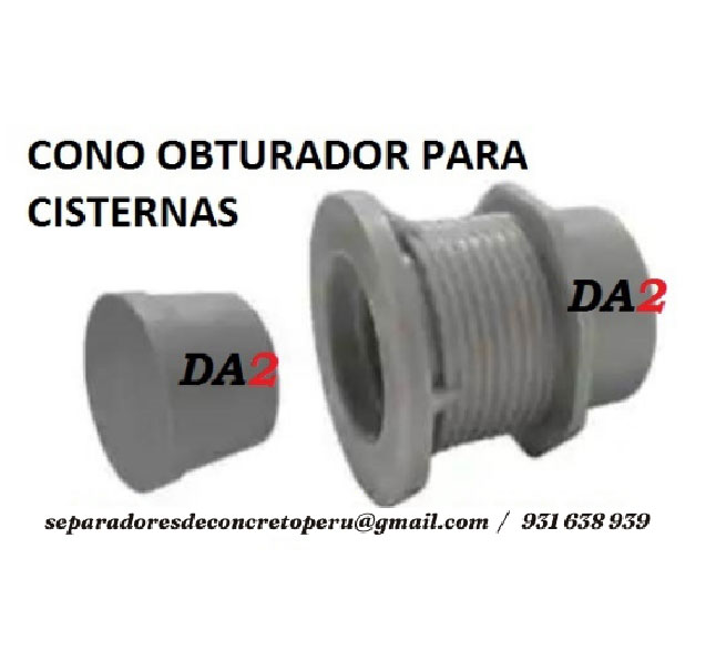 Cono obturador y tapon para cisterna